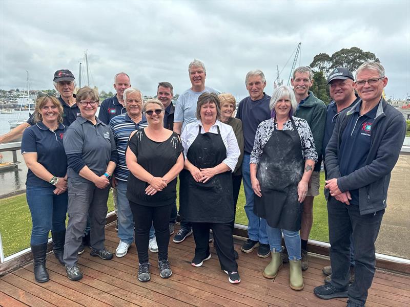 A few of Mersey Yacht Club and ORCV volunteers; Far left Sam McGrath MYC Commodore and in the back grey shirt ORCV Vice Commodore Paul Roberts - Melbourne to Devonport Yacht Race - photo © Jane Austin / ORCV media