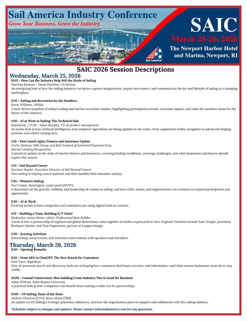 SAIC Session Descriptions - photo © Sail America