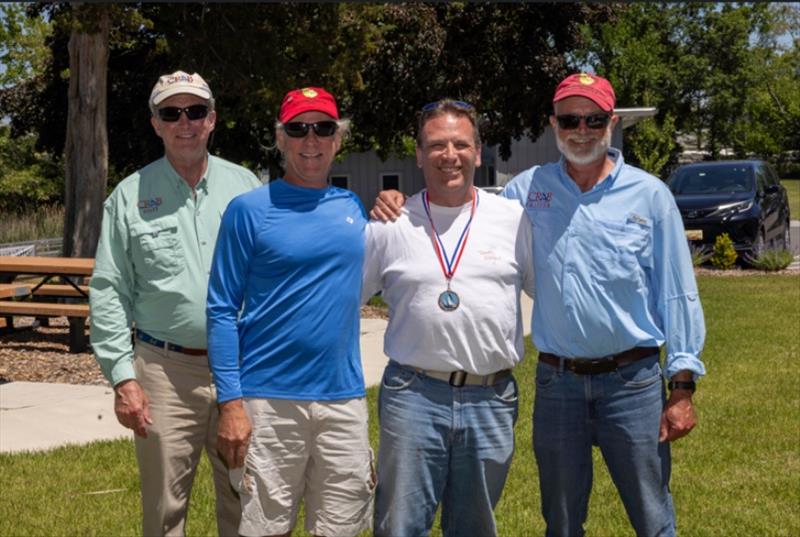 Paul Bollinger, CRAB Volunteer Crew Ken Weise, Warrior Bill Yurek, CRAB Volunteer Skipper Dillon Hale with the 3rd Place Medal - photo © CRAB Sailing