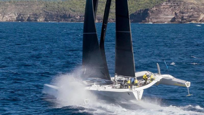 Jason Carroll's MOD70 Argo sets a new race record in the 2026 RORC Transatlantic Race in Antigua - photo © @roddyacqua