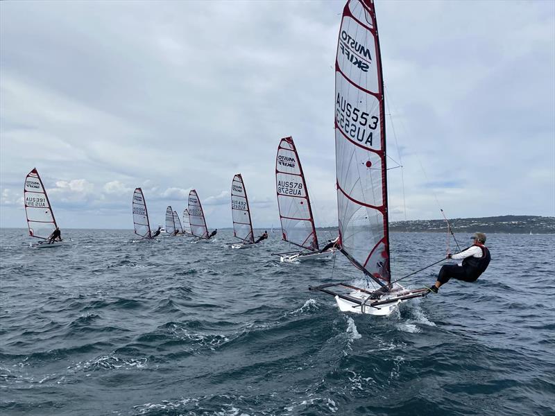 Musto Skiff Australian Nationals at Safety Beach Sailing Club photo copyright SBSC taken at Safety Beach Sailing Club and featuring the Musto Skiff class