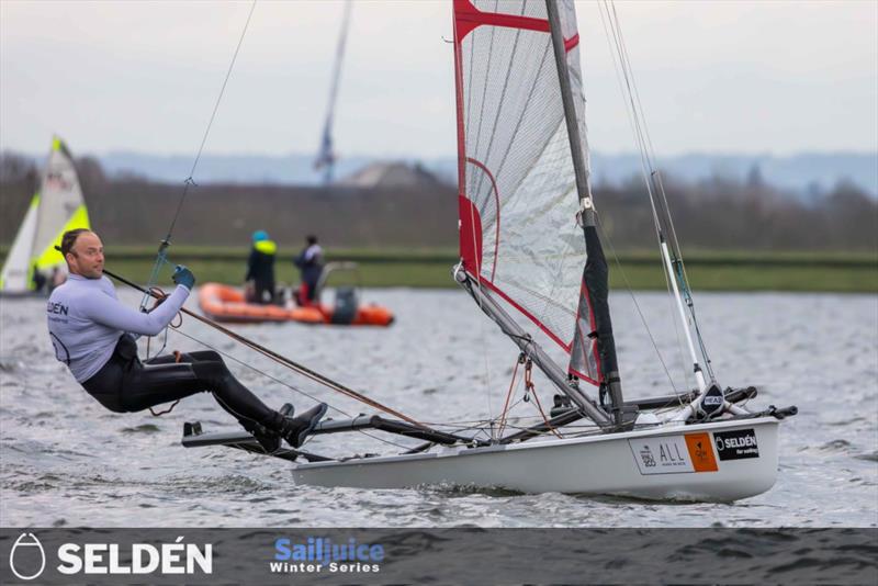 Sam Pascoe during the GJW Direct Bloody Mary photo copyright Tim Olin / www.olinphoto.co.uk taken at Queen Mary Sailing Club and featuring the Musto Skiff class