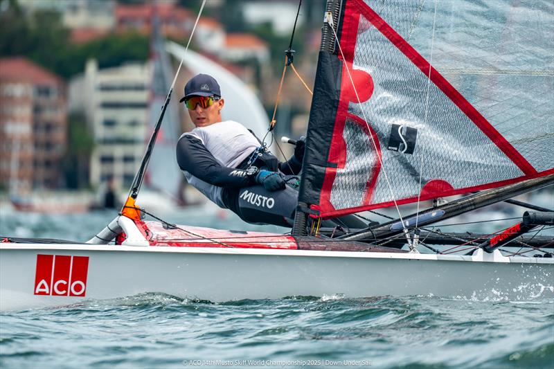 Rob Richardson finishes 2nd in the ACO 14th Musto Skiff World Championship 2025, Sydney, Australia - photo © Tidal Media Australia for Down Under Sail