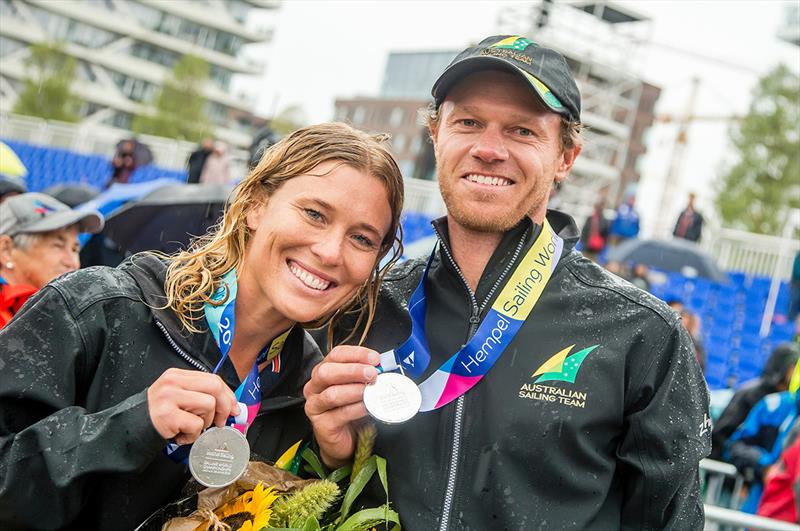 Nathan Outteridge/Haylee Outteridge - 2018 World Championships Aarhus - photo © Jesus Renedo / Sailing Energy / Hempel Sailing World Championships, Aarhus