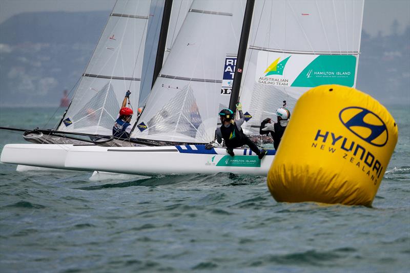 Nacra 17 - Hyundai World Championships, Oceania Championship, Day 3, November 27, 2019, Royal Akarana Yacht Club. - photo © Richard Gladwell / Sail-World.com