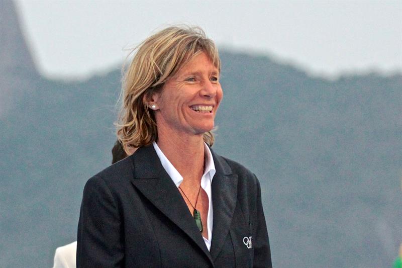 Barbara Kendall representing the IOC on the final day of the 2016 Olympic Sailing Regatta - photo © Richard Gladwell