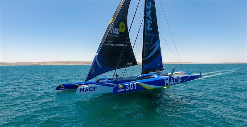 HELIX headsail on the Maxi Trimaran Macif photo copyright Jeremie Eloy / Macif taken at  and featuring the  class