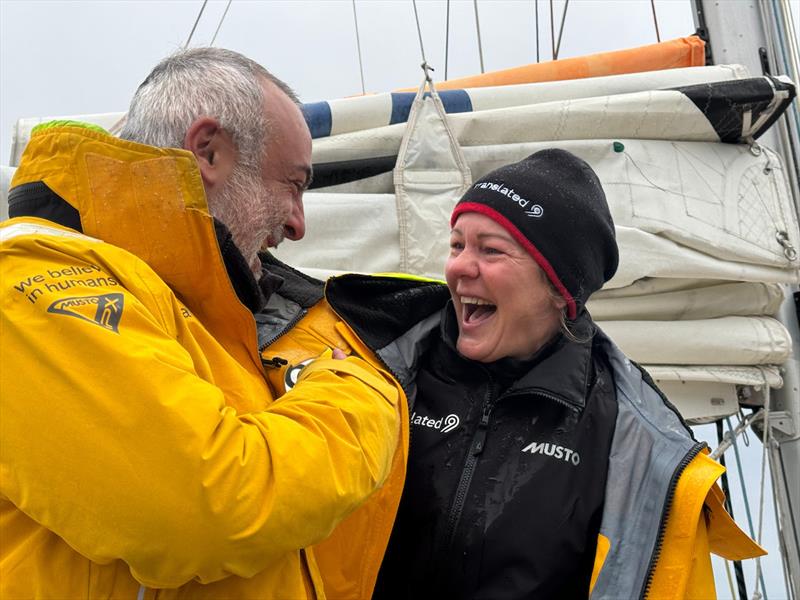 Marco Trombetti and Isabelle Andrieu, founders of ‘Translated,' a translation service that was the first to use artificial intelligence to aid professional translators, purchased and restored the iconic yacht specifically to participate in the OGR - photo © Aïda Valceanu / OGR2023