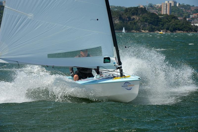 Bob Chapman during the Australian OK Nationals photo copyright Bruce Kerridge taken at Drummoyne Sailing Club and featuring the OK class