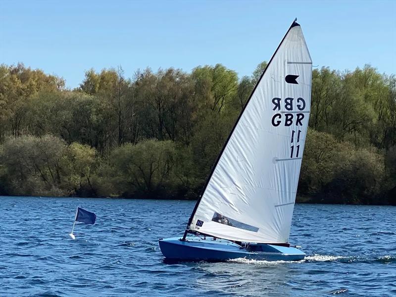 Andy Davis wins the OK Class 'Sprints' at Burghfield Sailing Club - photo © Peter Blackman