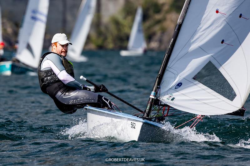 OK Dinghy Worlds at Lake Garda Day 2 - Andrew Mills, GBR - photo © Robert Deaves / www.robertdeaves.uk