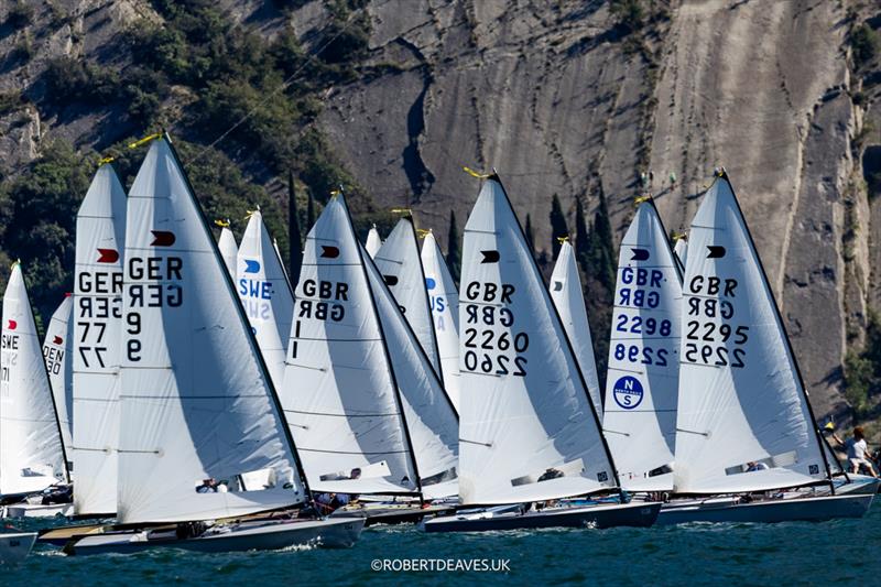 OK Dinghy Worlds at Lake Garda Day 5 - Race 9 Start - photo © Robert Deaves / www.robertdeaves.uk