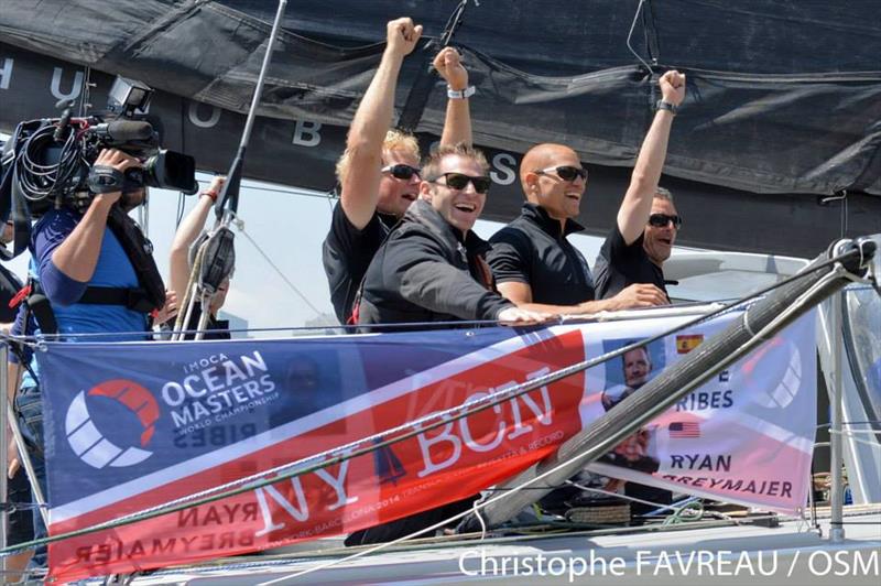 The Hugo Boss Watches Manhattan Charity Race Day winning Hugo Boss team with guest star NFL player Jimmy Graham - photo © Christophe Favreau / OSM
