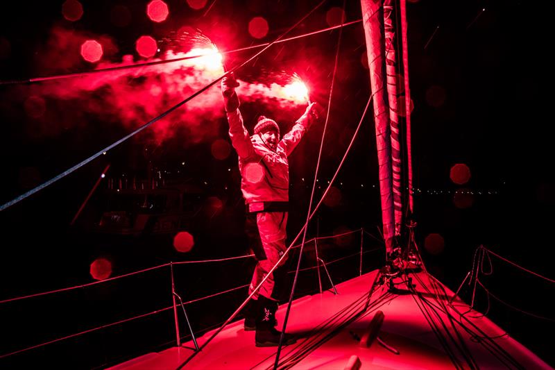 Pip Hare on Medallia finishes the Vendée Globe 2020-21 in Les Sables d'Olonne photo copyright Richard Langdon / Ocean Images taken at  and featuring the IMOCA class