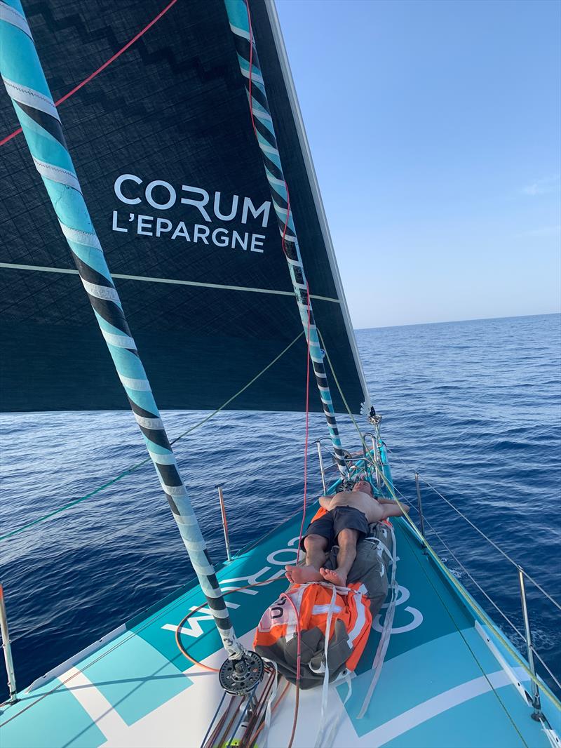 On Board CORUM L'Epargne during The Ocean Race Europe Leg 3 from Alicante, Spain, to Genoa, Italy photo copyright CORUM L’Epargne / The Ocean Race taken at  and featuring the IMOCA class