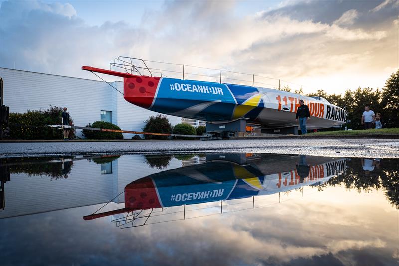 The new 11th Hour Racing IMOCA is revealed - photo © Amory Ross / 11th Hour Racing