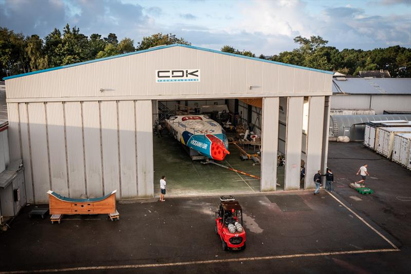 The new 11th Hour Racing IMOCA is revealed - photo © Amory Ross / 11th Hour Racing