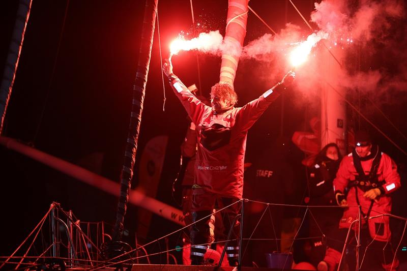 Yannick Bestaven on Maitre Coq wins the Vendee Globe 2020-21 photo copyright Jean-Marie Liot / Alea taken at  and featuring the IMOCA class