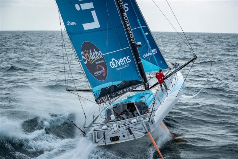 Thomas Ruyant aboard LinkedOut - Vendée Globe - photo © Pierre Bouras / TR Racing / DPPI