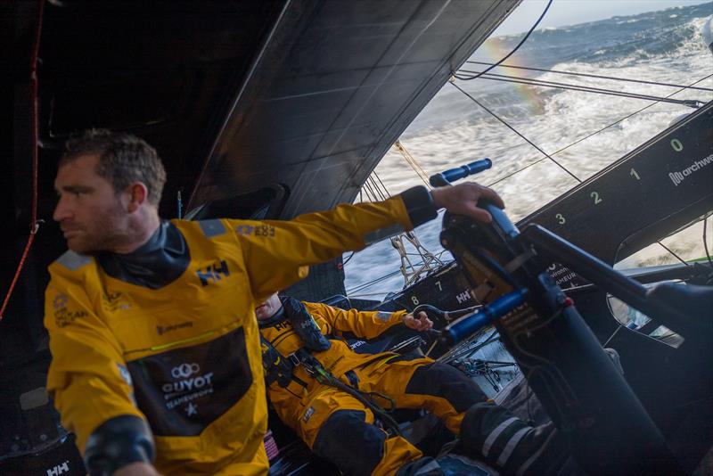 The Ocean Race Leg 1 onboard GUYOT environnement - Team Europe: Skipper Benjamin Dutreaux photo copyright Charles Drapeau / GUYOT environnement - Team Europe taken at  and featuring the IMOCA class