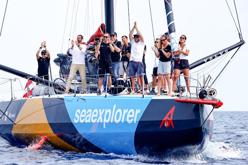 The Ocean Race 2022-23 - 29 June 2023. Team Malizia congratulate 11th Hour Racing Team, winners of The Ocean Race 2022-23 - photo © Sailing Energy / The Ocean Race 