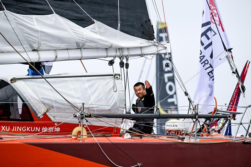 Jingjun Xu - Singchain Team Haikou - Start Vendée Globe - Les Sables d'Olonne - IMOCA60 - November 10, 2024 photo copyright Jean-Louis Carli taken at Yacht Club de France and featuring the IMOCA class