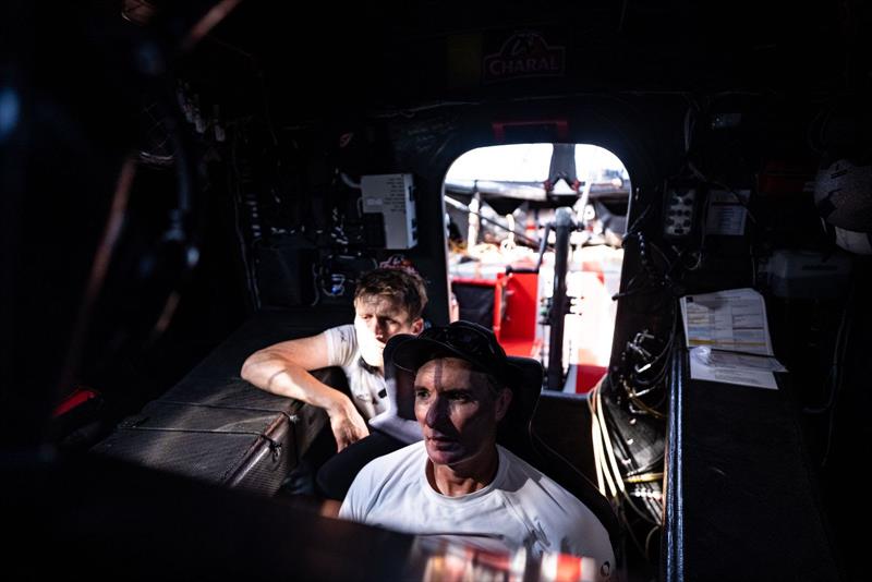 Tom Dolan powering through aboard IMOCA 60 Charal in Course des Caps - photo © Marin Le Roux