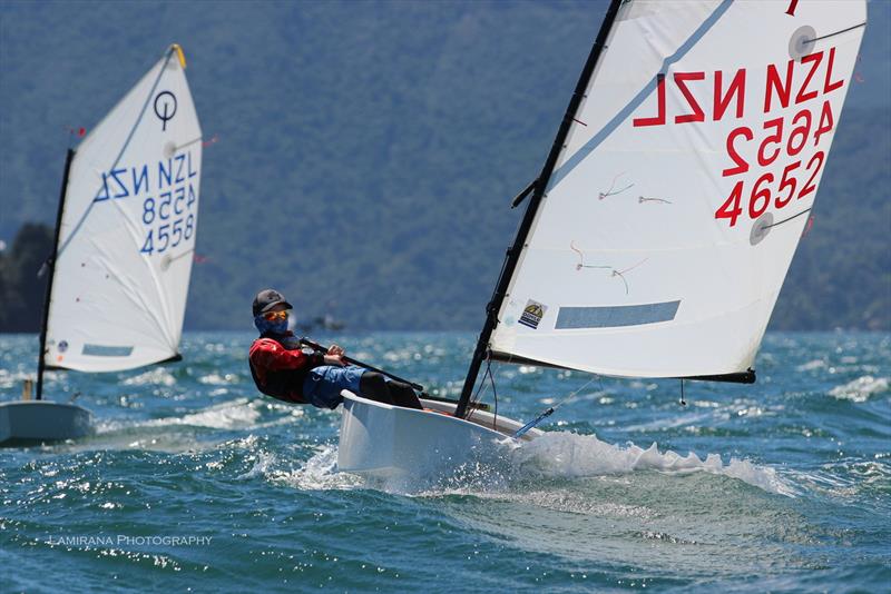 Interislander Optimist & Starling Regatta at Queen Charlotte Yacht Club photo copyright Lamirana Photography taken at Queen Charlotte Yacht Club and featuring the Optimist class