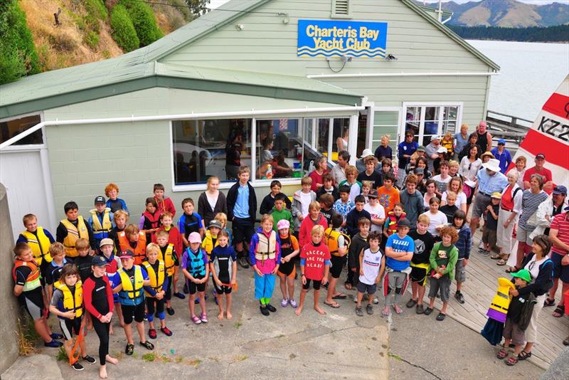 Optimist sailors at the Charteris Bay Yacht Club - photo © Charteris Bay Yacht Club