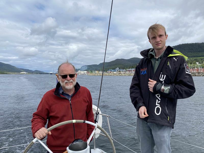Paul and Leo Bieker on Dark Star, with Ketchikan, Alaska, astern photo copyright David Schmidt taken at Stamford Yacht Club and featuring the ORC class