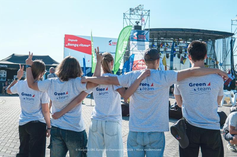 A dedicated Green Team operated throughout the Championship, serving as sustainability ambassadors  who helped participants, visitors and suppliers follow the event's sustainability principles in practice. - Klaipeda ORC Europeans 2026, Lithuania - photo © Vilma Anuškeviciute