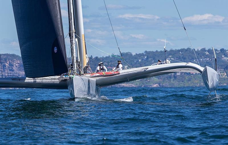 New record for Dale Mitchell and Rex - Pittwater to Coffs Harbour Yacht Race photo copyright Bow Caddy Media taken at Royal Prince Alfred Yacht Club and featuring the ORMA 60 class