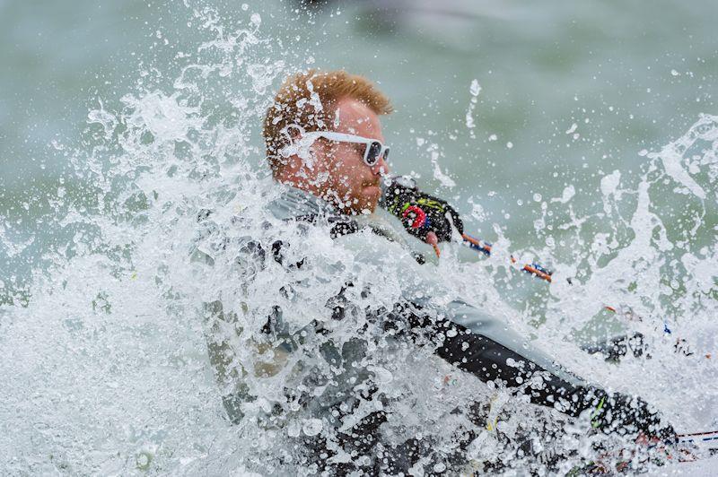 Richard Nurse enjoying the gentle patter of wavelets on his hull - Phantom Eastern Series and Smugglers Trophy at Royal Harwich YC photo copyright Pavel Kricka taken at Royal Harwich Yacht Club and featuring the Phantom class