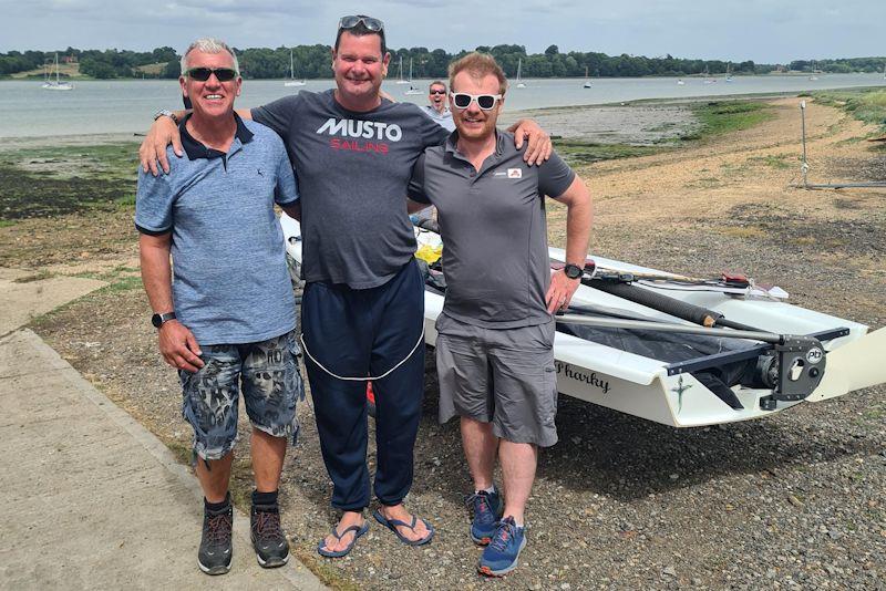 Bill Taylor 1st (centre) Richard Nurse 2nd and Roger Smith 3rd - Phantom Eastern Series and Smugglers Trophy at Royal Harwich YC - photo © Charlotte Biddle