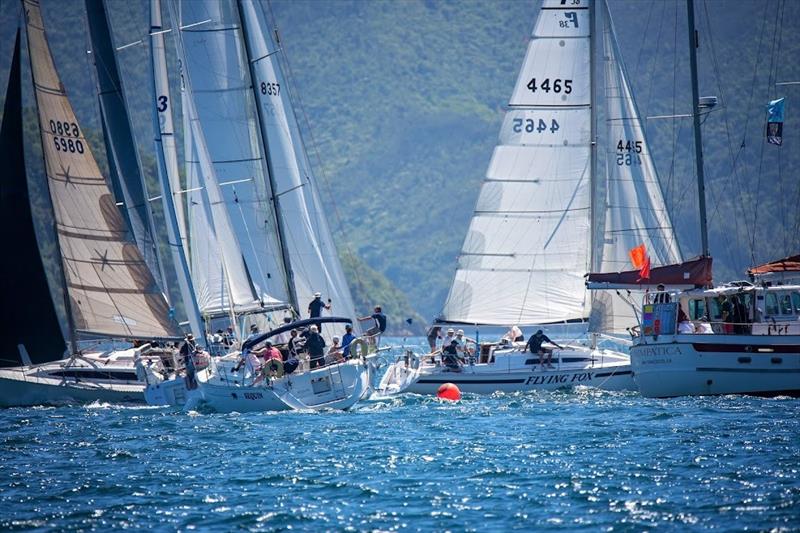 Busy at the start line - Waikawa New Year Regatta 2021 - photo © Karmyn Ingram