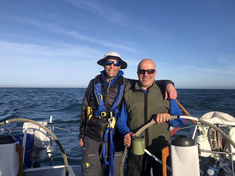 The author (left) and Erden Eruç, aboard Dark Star, somewhere off the West Coast of Vancouver Island, in June 2022 photo copyright David Schmidt Collection taken at Seattle Sailing Club and featuring the PHRF class