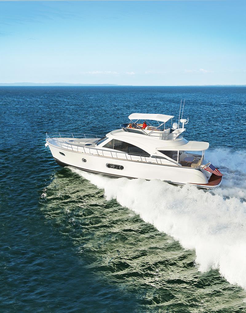 The high-performance hull of the Belize 54 Daybridge offers superior sea-keeping photo copyright Riviera Studio taken at  and featuring the Power boat class