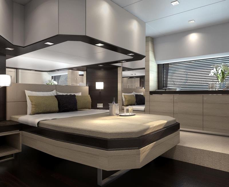 Master Stateroom - Midships - 2018 Hudson Bay 470 photo copyright Clipper Motor Yachts taken at  and featuring the Power boat class