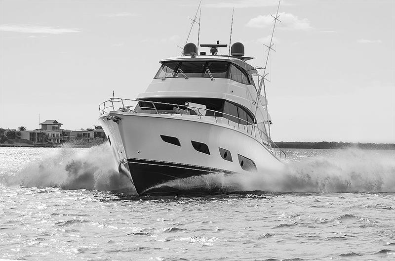 Ultra distinctive - you will know one of Riviera's 68/72 Sports Motor Yachts when you see one! - photo © John Curnow