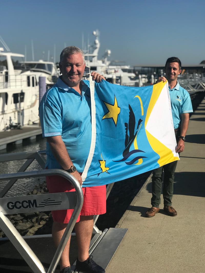 CEO Trenton Gay and GM Customer Experience Luke McCaul in their Shaggers colours at GCCM photo copyright Luke McCaul taken at  and featuring the Power boat class