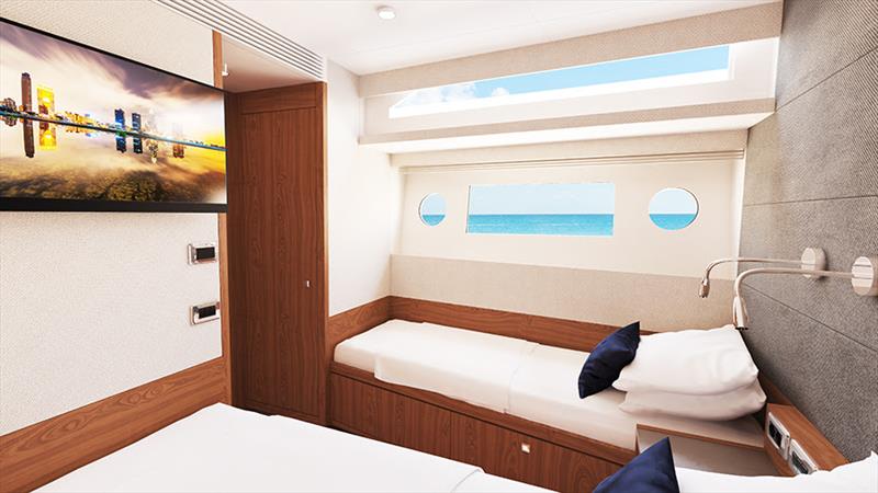 Johnson 70 Port Guest Cabin - photo © Sand People