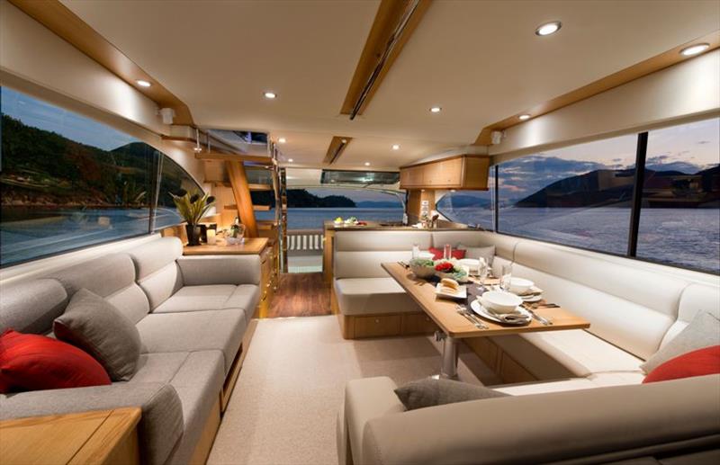 Riviera 52 Enclosed Flybridge saloon - photo © Riviera Australia