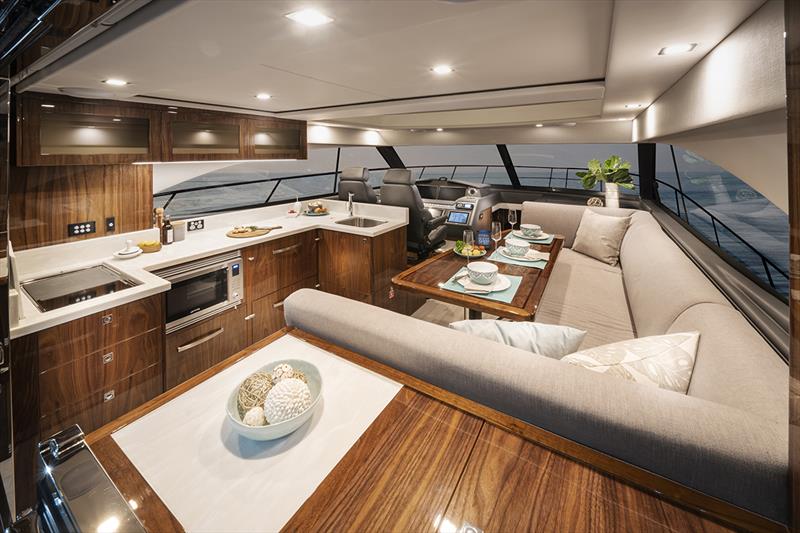 Riviera 4800 Sport Yacht Series II Platinum Edition Saloon - photo © Riviera Studio