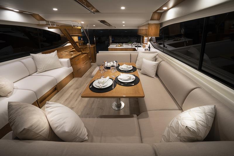 Riviera 54 Enclosed Flybridge - Saloon - photo © Riviera Studio