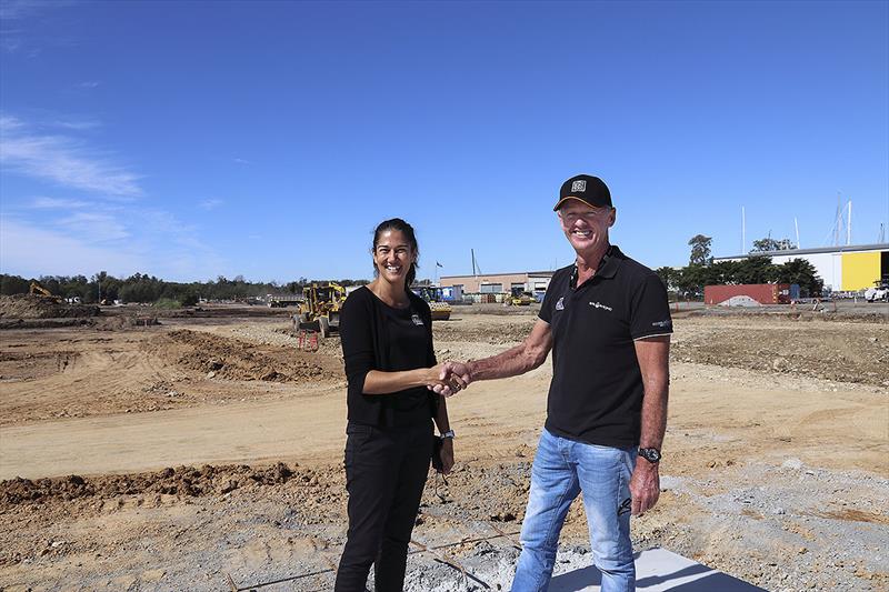 Charmaine Webb and Tony Longhurst on site at The Boat Works new super yacht facility - photo © John Curnow