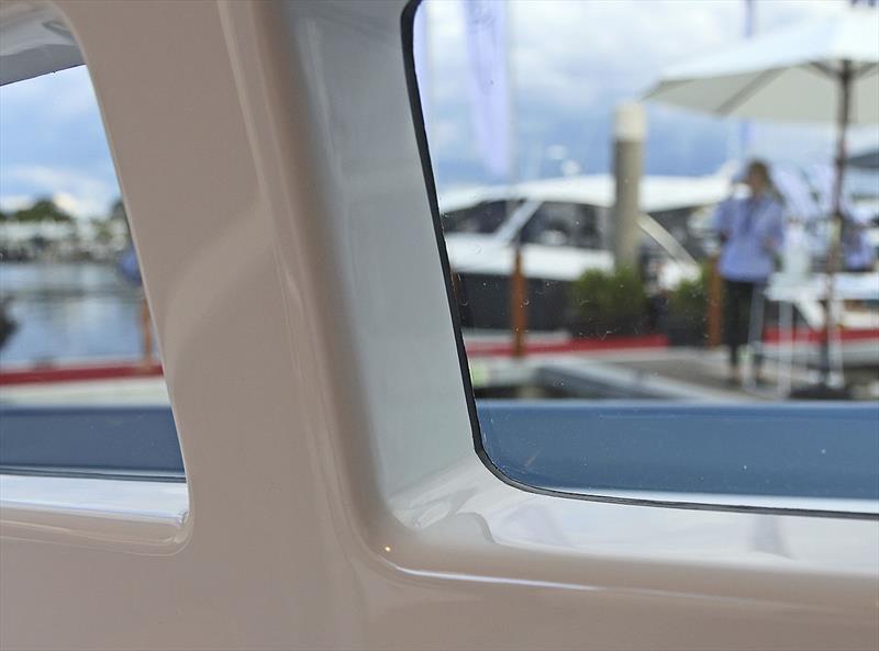 Ordinarily you may looking straight out past it, but the detail in the moulds over the galley sink and out the ports is another example of Palm Beach detail photo copyright John Curnow taken at  and featuring the Power boat class