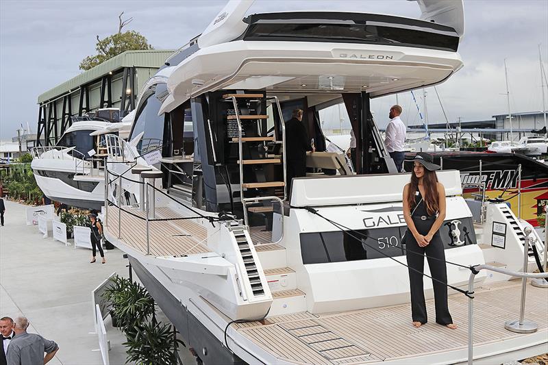 On display - part of the innovation that defines Galeon. Here is the 510 Sky Deck photo copyright John Curnow taken at  and featuring the Power boat class