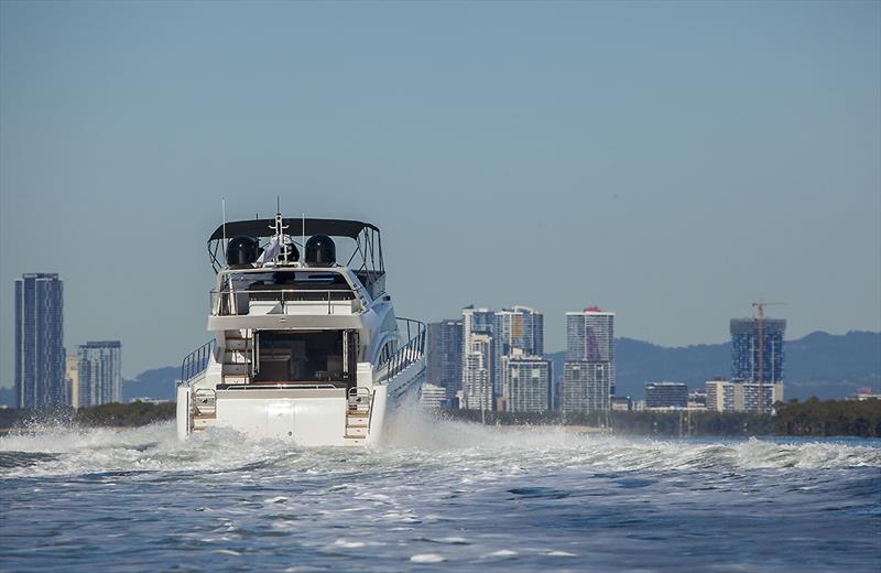 Making for port on the Longreef 60 SX photo copyright John Curnow taken at  and featuring the Power boat class