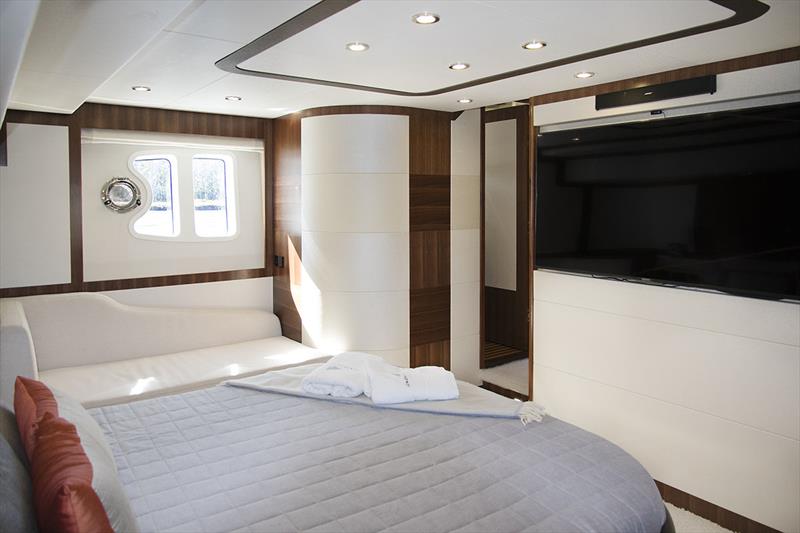 Master Stateroom in the Longreef 60 SX photo copyright Jennifer McKinnon taken at  and featuring the Power boat class