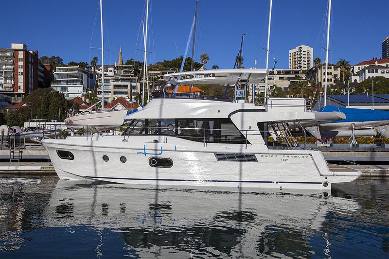 Hull #4 of the new Beneteau Swift Trawler 47 has just arrived in Australia for her premiere at the Sydney International Boat Show - photo © John Curnow